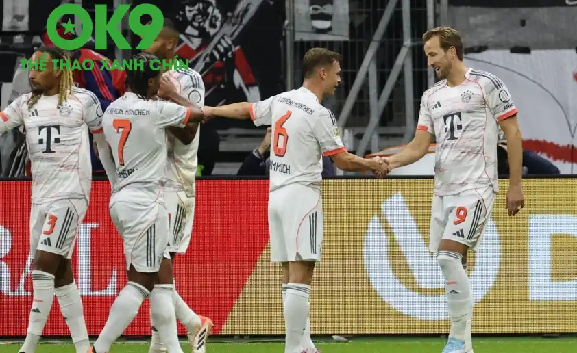 Bayern vững ngôi đầu với 18 điểm tuyệt đối, bỏ xa Dortmund và Leipzig